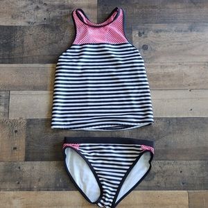 Cat and Jack two piece Tanki girls striped